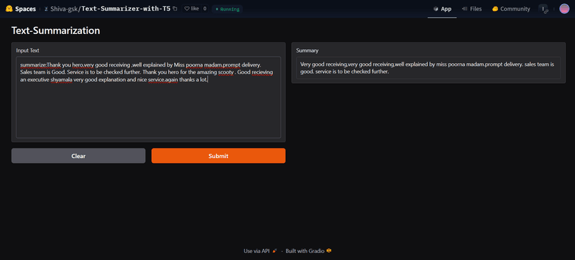 Text Summarization with T5